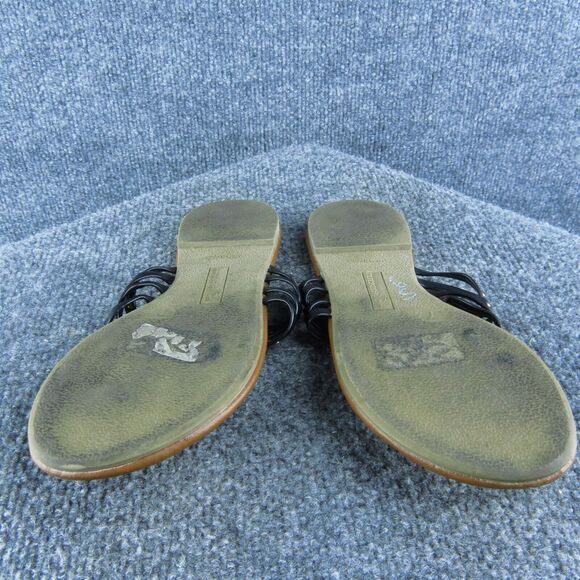 Montego Bay Club Women Flip Flop Sandal Shoes Size 7 Medium Black Synthetic - Picture 9 of 9